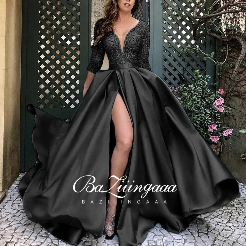 

BAZIIINGAAA Luxury 2021 Party Elegant Woman Evening Gown Plus Size Slim Printed Long Evening Dresses Suitable for Formal Parties