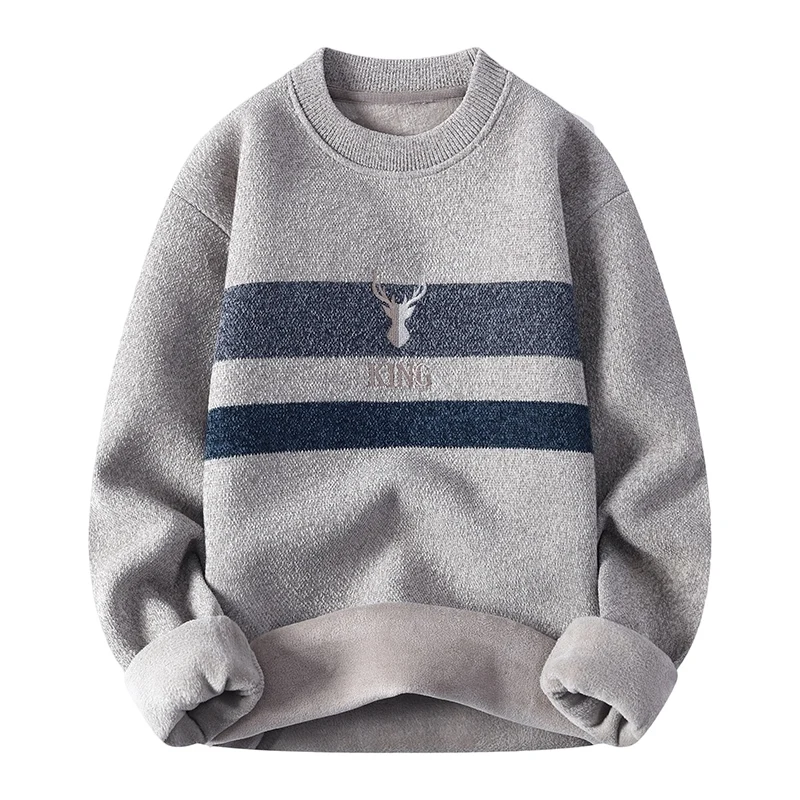 Зима 2021 мужской свитер из флиса Все в одном и плотной вязки