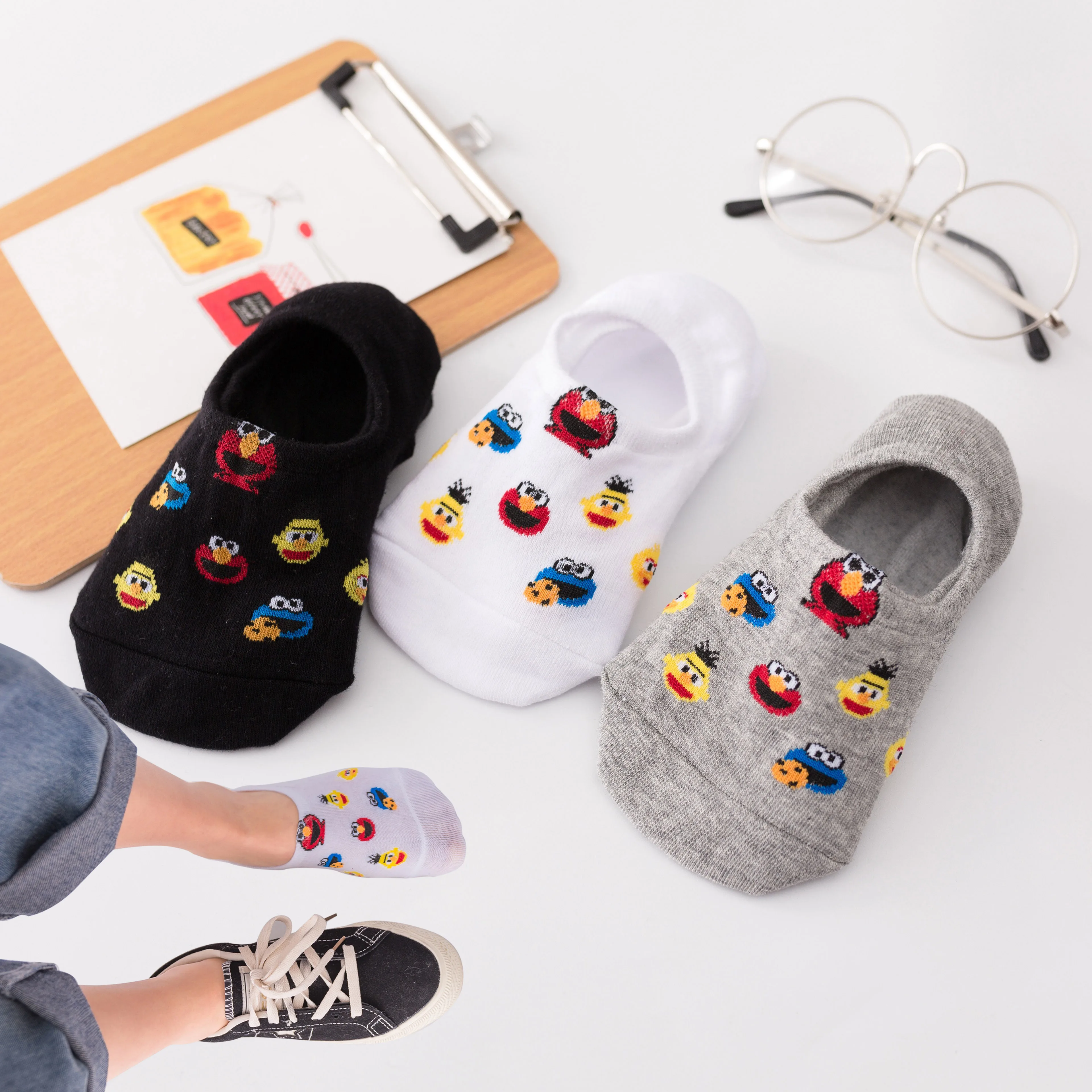 10 шт = 5 пар/лот Симпатичные Harajuku с рисунками зверей из Для женщин в Корейском
