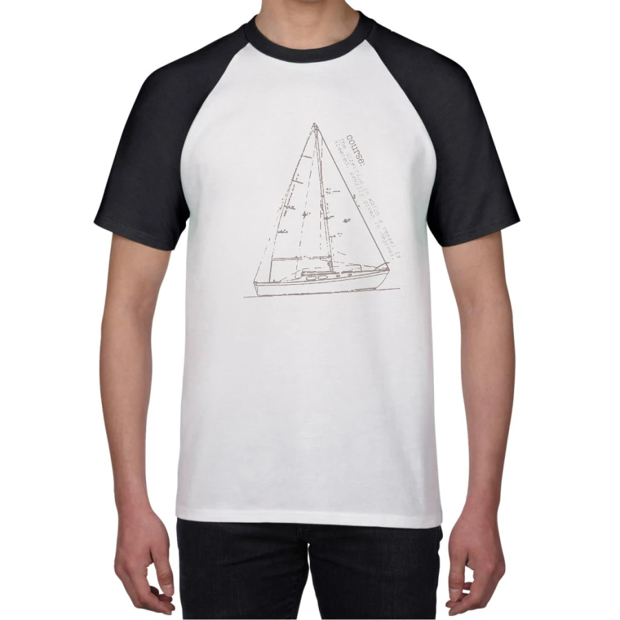 

ship graphic funny Raglan Tshirt men vintage hip hop tops summer tee shirt short sleeve t shirt clothes loose hipster Harajuku