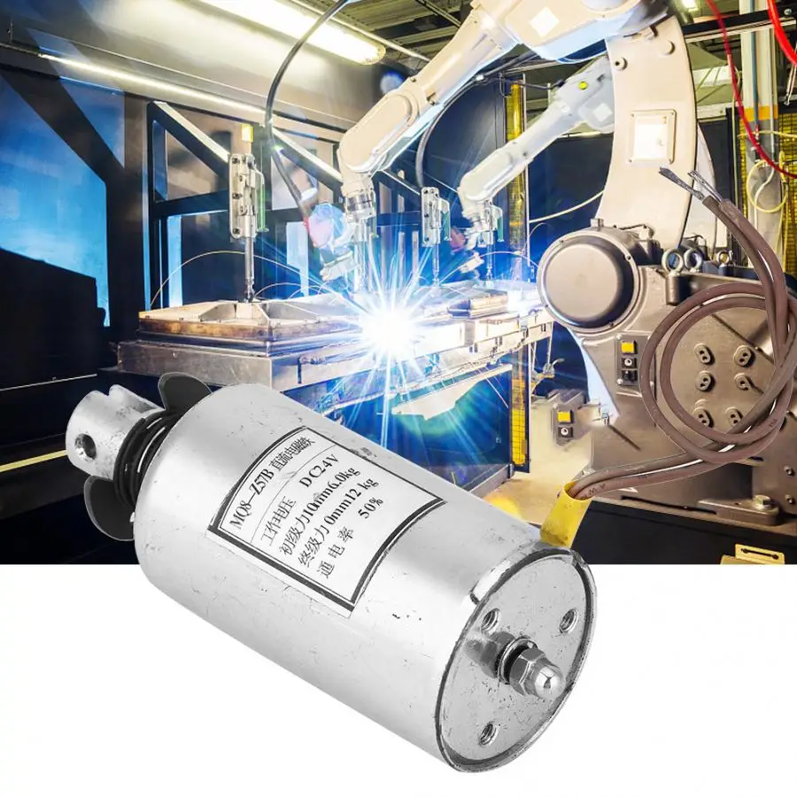 Электромагнитная цилиндрическая нажимная тяга для промышленной автоматизации