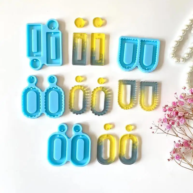 

Earring Pendant Mold DIY Crystal Epoxy Resin Geometry Mould Jewelry Making Earrings Silicone Mold Craft Decoration