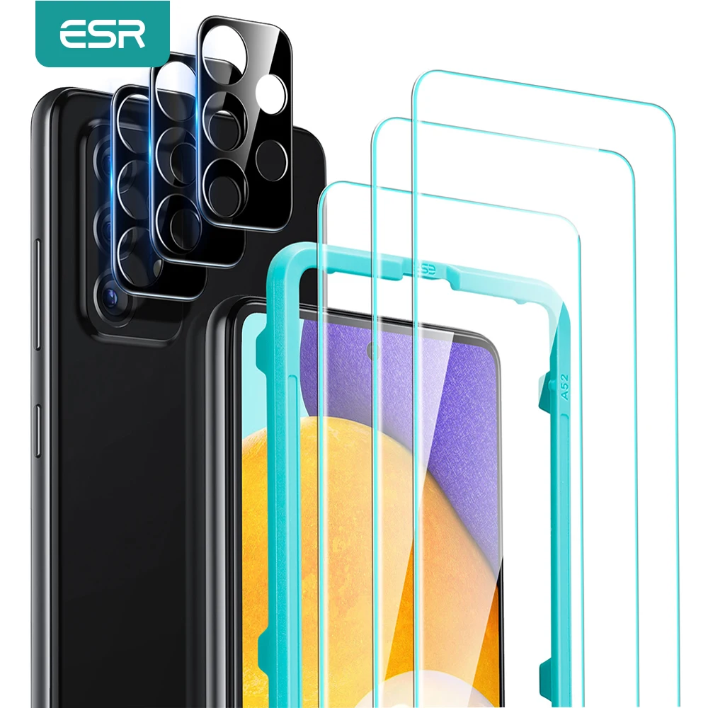 

Комплект ESR для Samsung Galaxy A52 3 шт. Защитная стеклянная пленка для объектива камеры полное покрытие защитная пленка стекло для Samsung A52