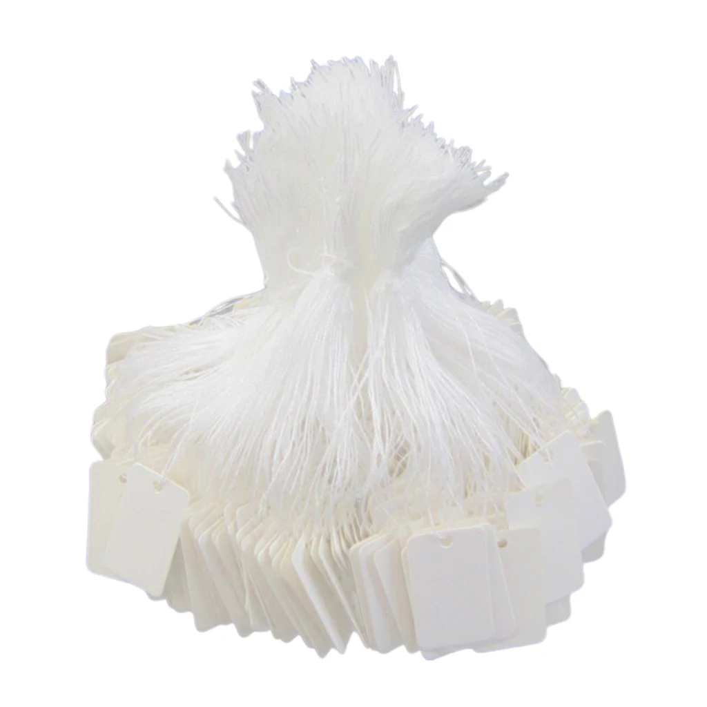 100 шт белые маркировочные теги ценники продажа Дисплейные этикетки с подвесной