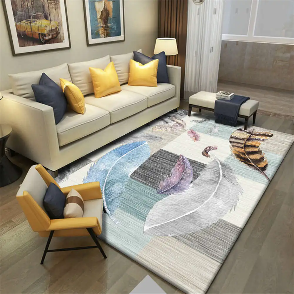 Ковер с птичьими перьями в скандинавском стиле мягкие фланелевые коврики для