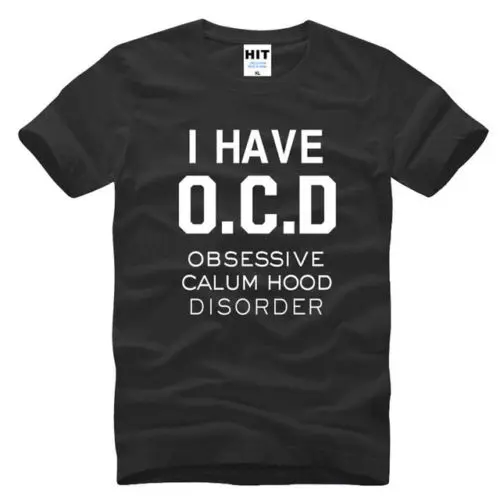 OCD Calum Hood Disorder Черная Мужская футболка с коротким рукавом Размер Классная