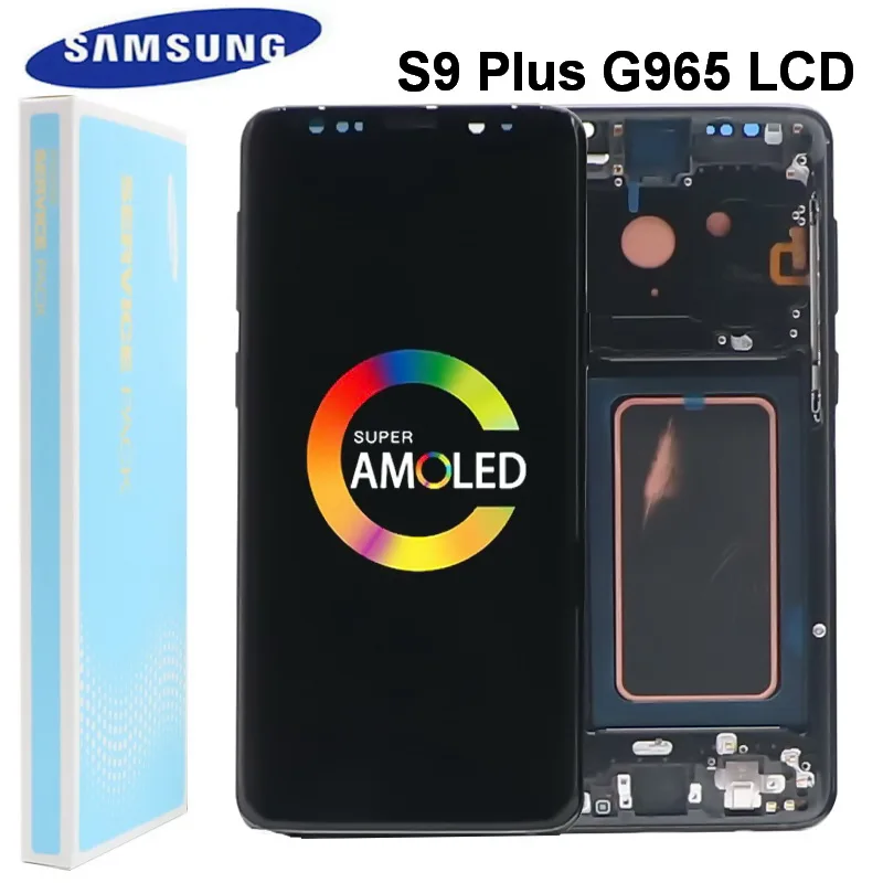 

100% Original AMOLED S9Plus LCD For Samsung Galaxy S9+ S9 PLUS G965 G965F SM-G965F/DS Lcd Display Touch Screen Digitize Assembly