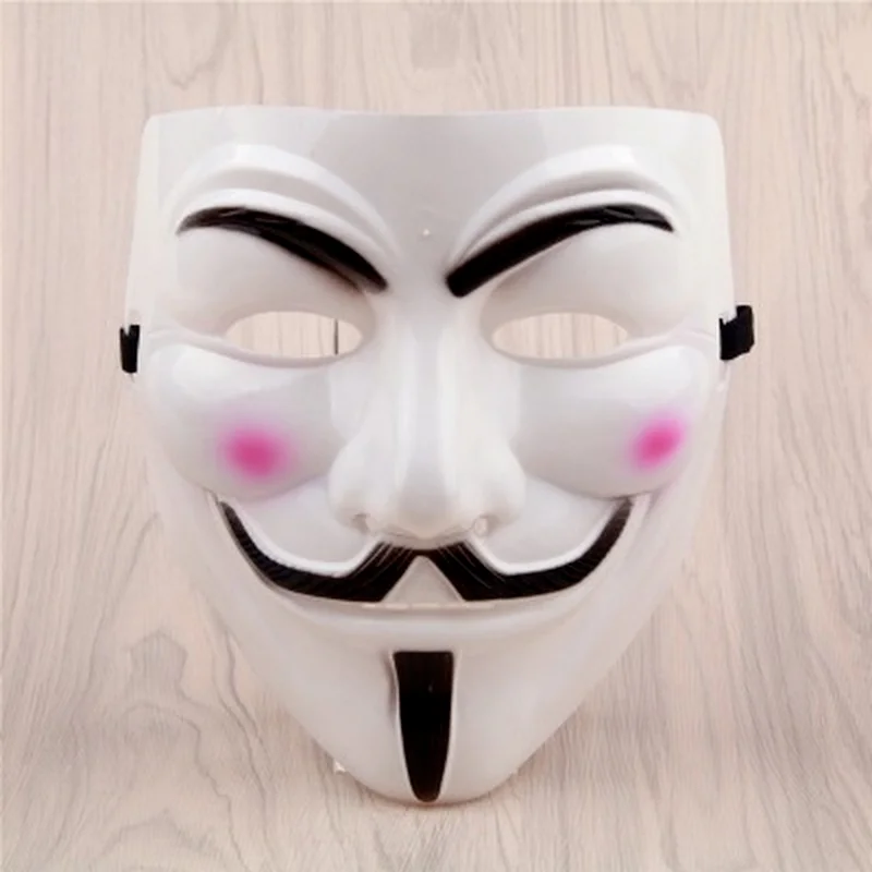 

1pcs V for Vendetta Mask Halloween Masquerade Scary Party Supplies Cosplay Costume Accessory Props Anonymous Movie Guy Fawkes