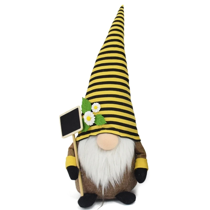 

Bumble Bee Gnomes Plush Yellow & Black Scandinavian Tomte Nisse Swedish Spring Decorations