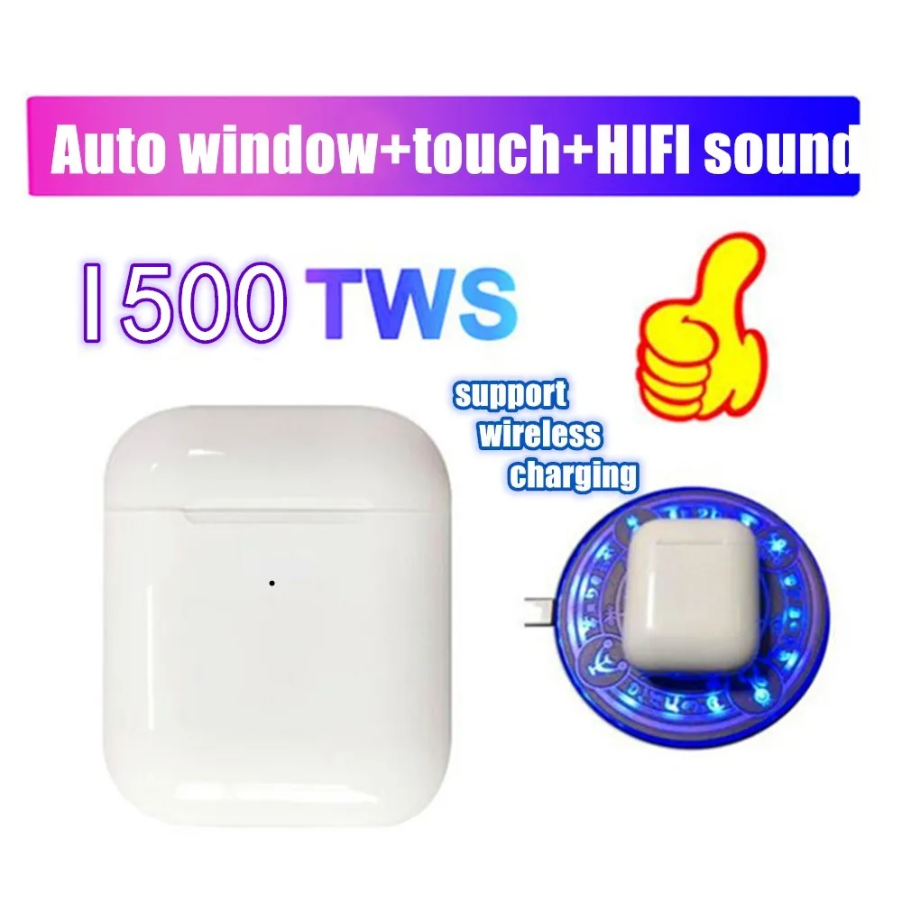 Оригинальный i500 TWS Флик вверх 1: 1 реальный размер Bluetooth 5 0 беспроводной 6D бас