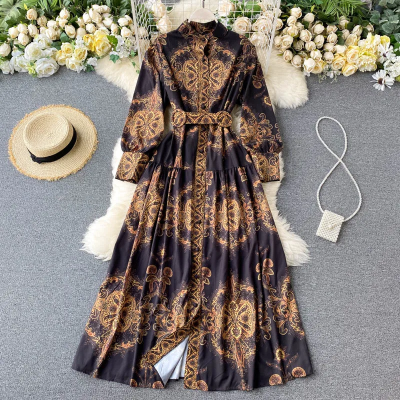 Новое Женское платье в богемном стиле тотемы с отложным воротником Платье