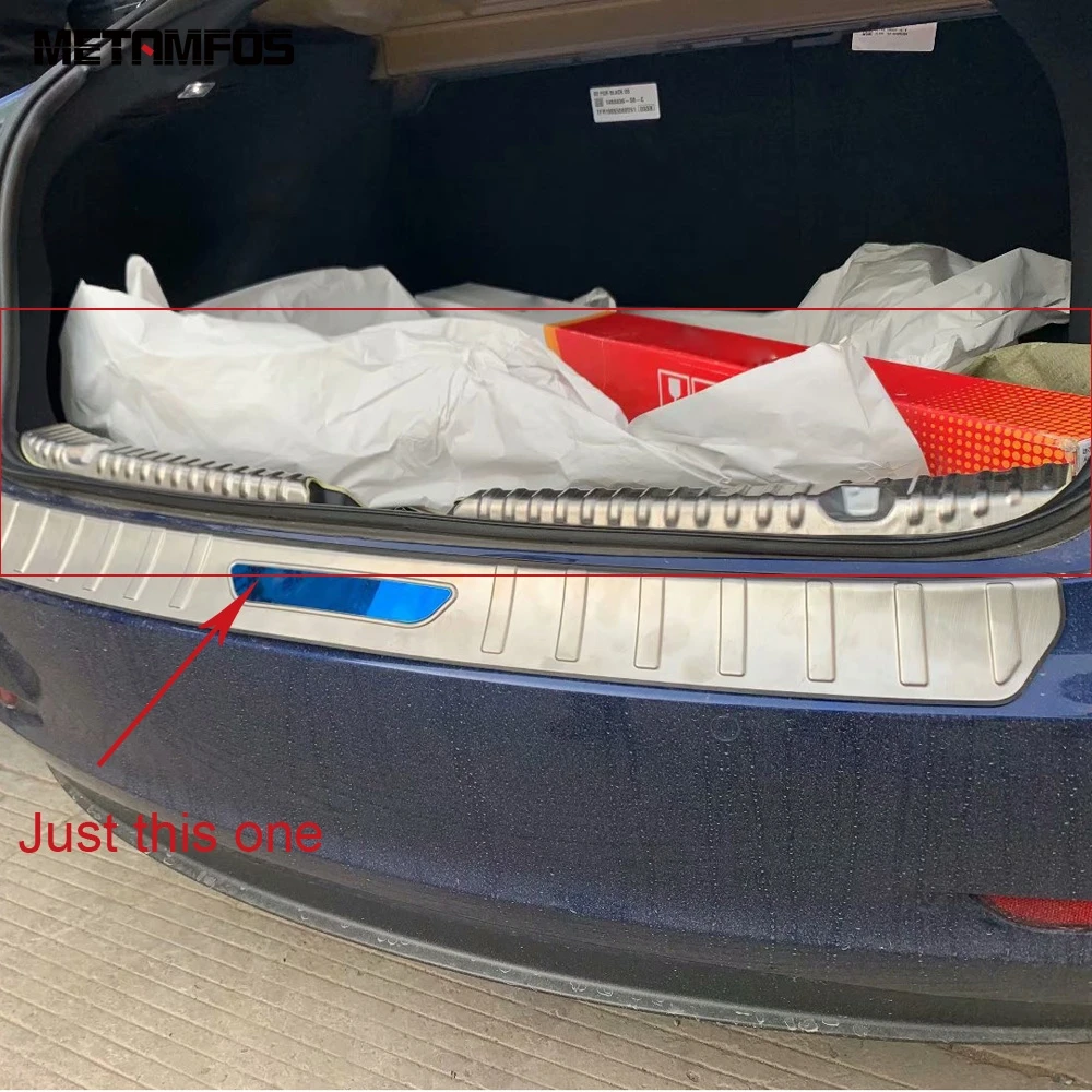 Для Tesla модель 3 2018 2021 внутренняя Задний багажник бампер ног отделка хвост порогов