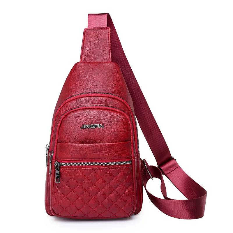 Сумка женская из экокожи саквояж кросс-боди в клетку Водонепроницаемый