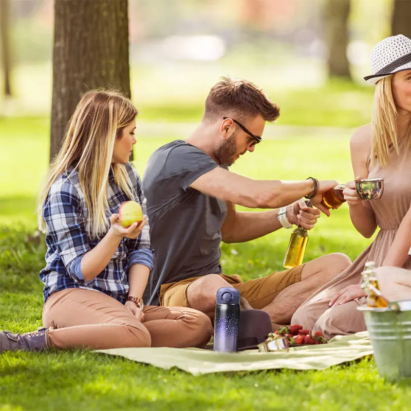 Новый дизайн с двойными стенками Нержавеющая сталь вакуумная фляга 350/500ML термос