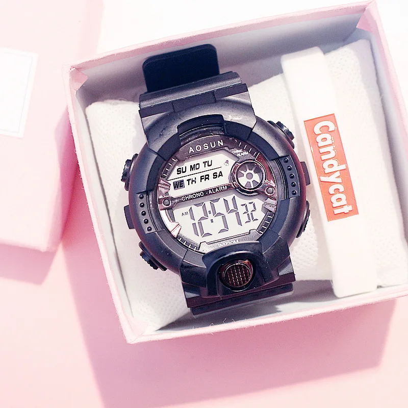 Спортивные Мужские Женские часы для влюбленных брендовые модные детские