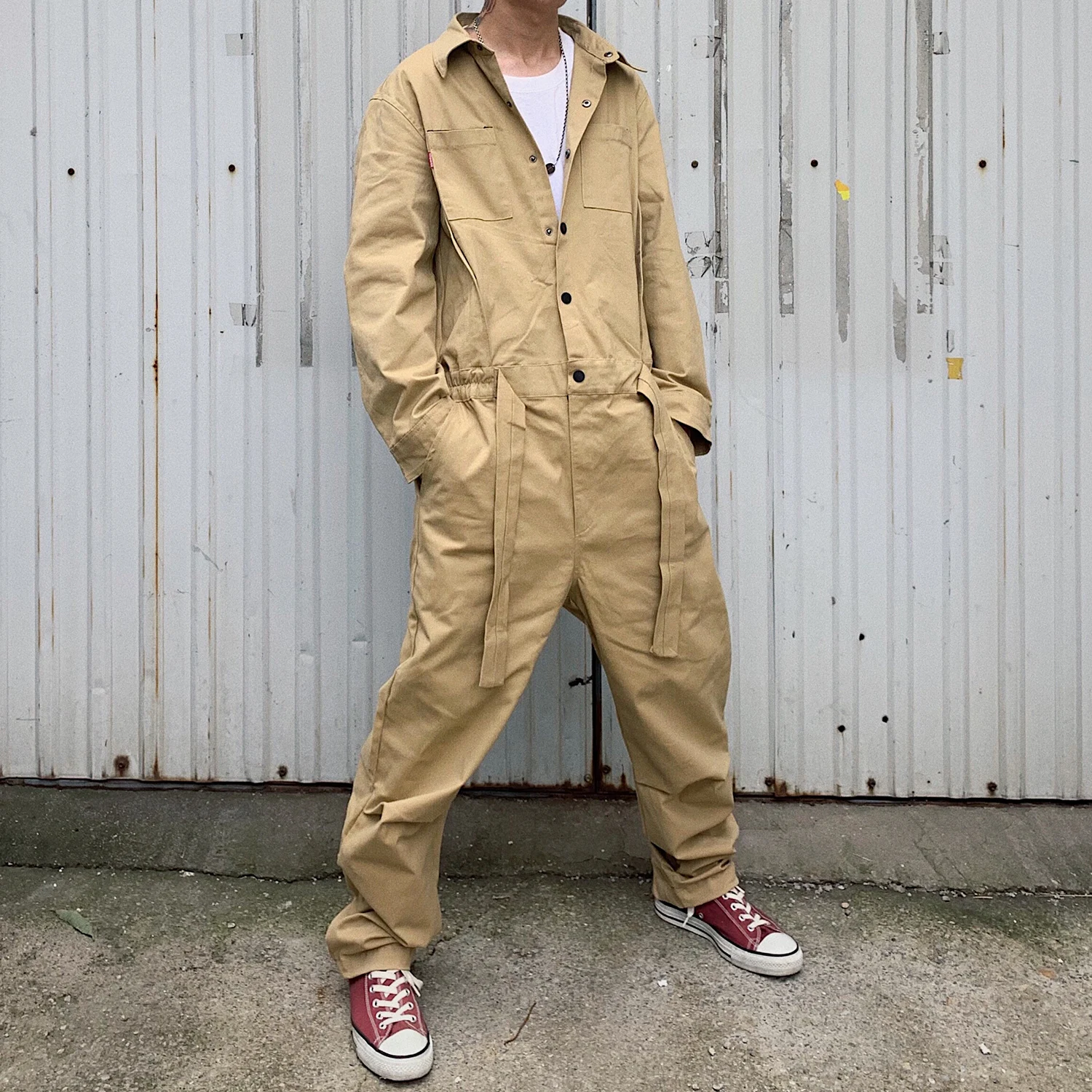 Мужские шаровары-карго из сплошного шнурок ленты повседневные брюки в стиле