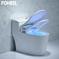 intelligent toilet seat elongated electric bidet cover lcd 3 color smart bidet heating sits led light wc
