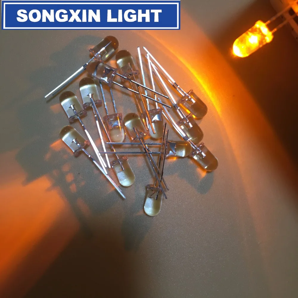 100 шт. 5 мм светодиодный мерцающий диод Мигающий Желтый мигающий Свеча светильник