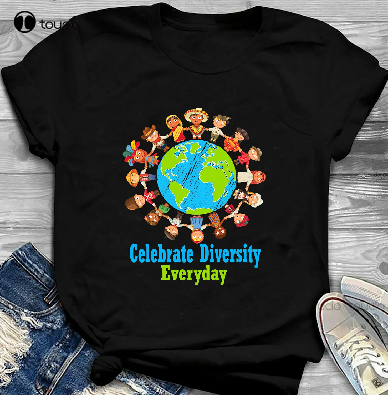 

New Celebrate Diversity Everyday Teachers & School Student Unisex T-Shirt Hiking Shirts Women Cotton Tee S-5Xl Unisex