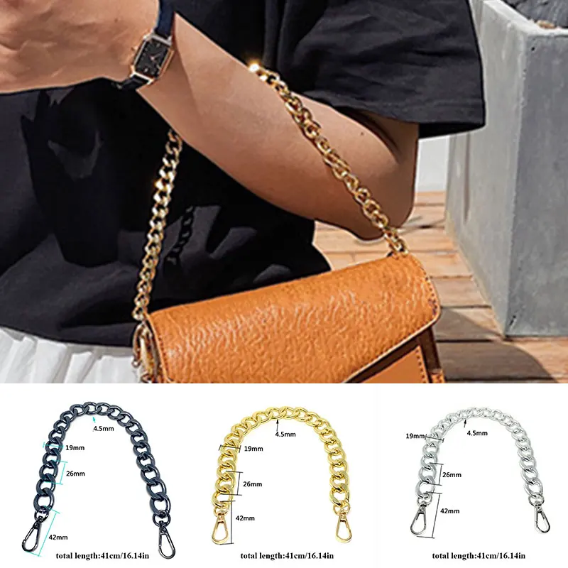 

41cm Replacement Metal Chain For Handle Bag Handbag Antique Bronze Silver golden DIY Accessories For Bag Strap Hardware