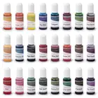 Пигмент для эпоксидной смолы сделай сам, свечи для мыла, набор пигментов для формовки смолы, жидкий краситель для творчества, краситель для воды и масла, пигмент двойного назначения, 24 цветанабор
