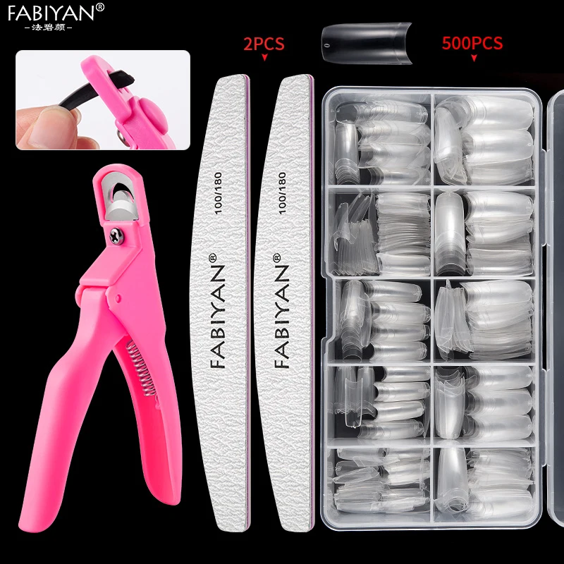 Набор накладных ногтей прозрачные натуральные накладные ногти