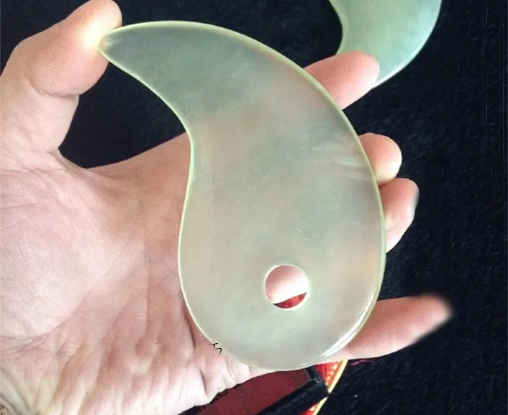 Gua sha инструмент для скребки gua sha доска массажер для тела Лицо Глаза для лица спа натуральный нефрит массаж Красота Guasha Тай Цзи Бар Инструмент