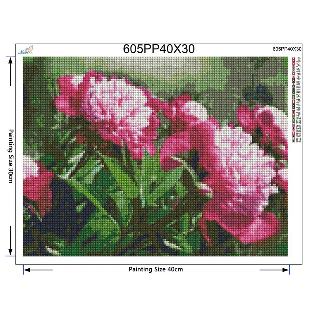 Цветок пиона вышивка бисером Вышивание Diy алмазная живопись Набор для вышивания