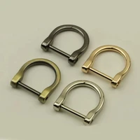 metal detachable removable open screw d ring buckle shackle clasp leather craft bag strap belt handle shoulder strap
