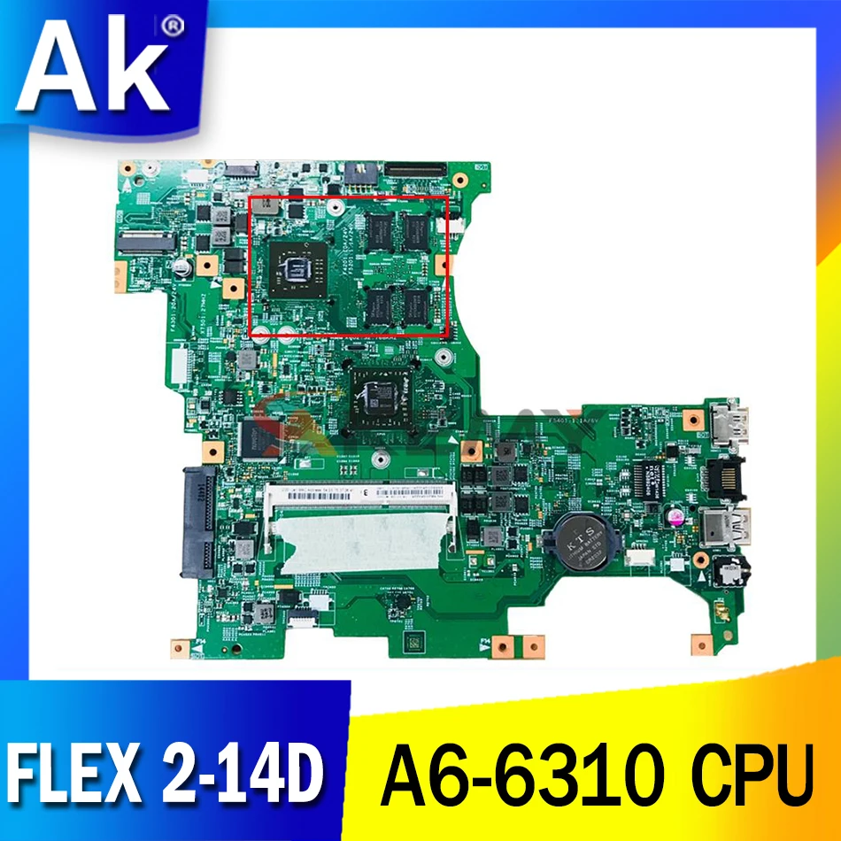 

For LF145M MB 13287-1 448.00Y02.0011 for lenovo FLEX 2-14D laptop motherboard integrated A6-6310 CPU DDR3 mainboard