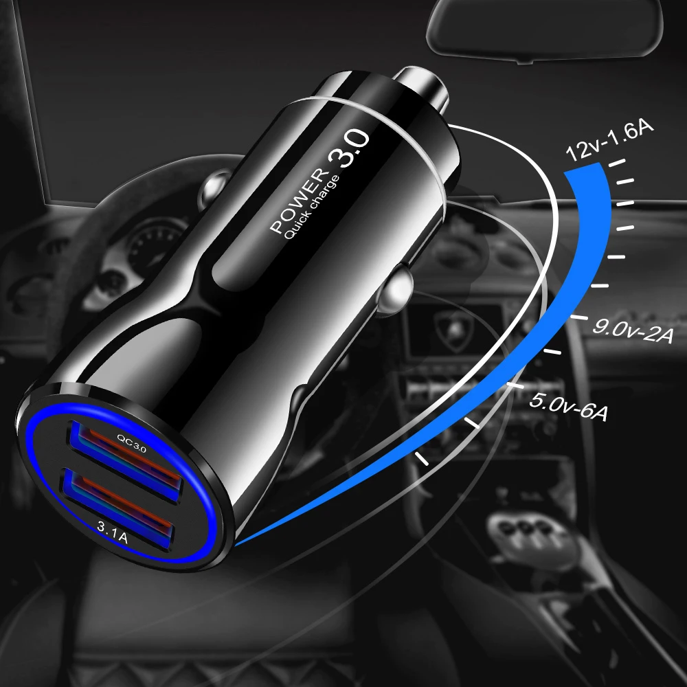Suhach USB Автомобильное зарядное устройство Quick Charge 3,0 Автомобильное зарядное устройство для телефона Xiaomi mi Samsung iPhone QC3.0 QC Быстрая Мобильная Автомобильная зарядка