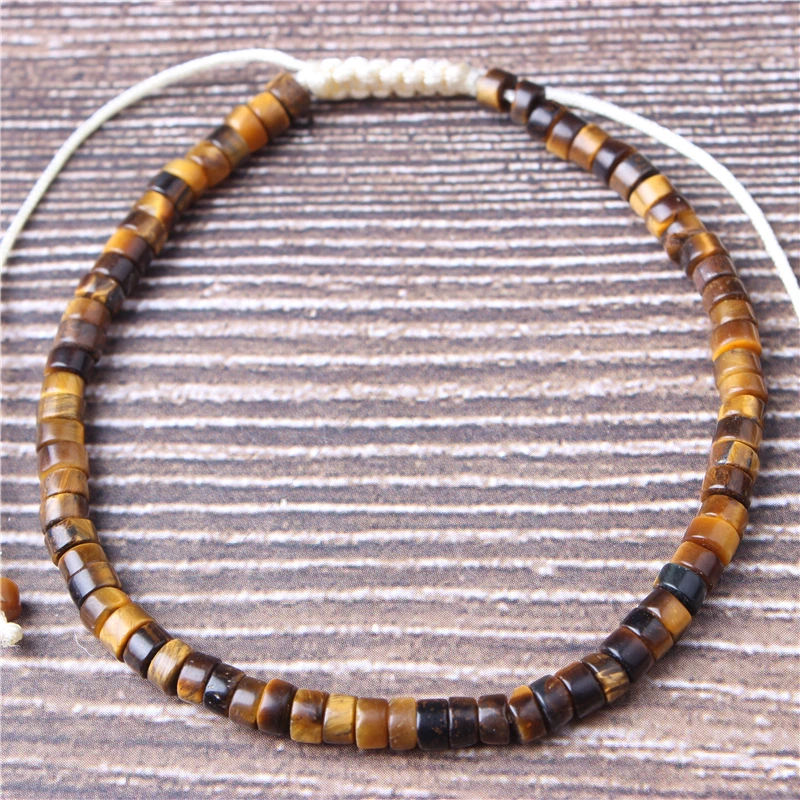 

Lanli 2x4mm Fashion Yellow Tiger EyeNatural Stone Loose Beads Spacer Round Beads Diy Bracelet Necklace Earrings Accessories