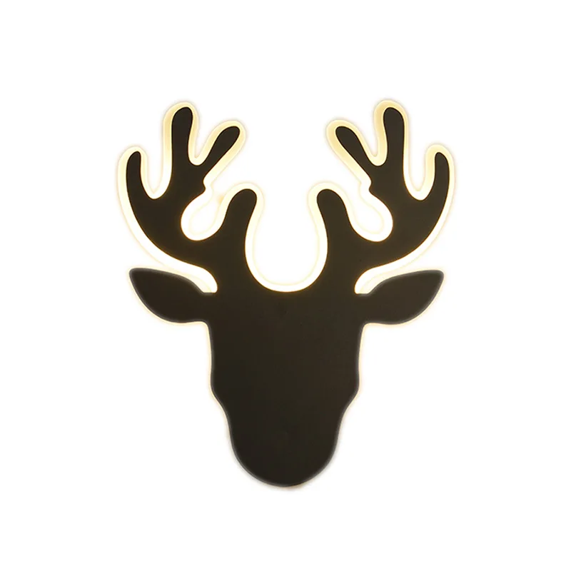 

Modern Minimalist Deer Wall Lamps Living Room Bedroom Bedside LED Study Dining Room Foyer Aisle Bed Room Decoration Wall Light