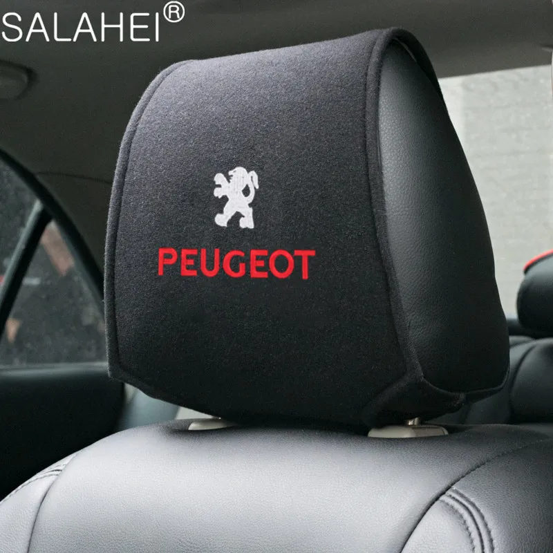 

1PCS Car Headrest Cover Neck Pillow Case Head Rest Cushion For Peugeot 206 207 306 307 508 106 107 108 2008 3008 5008 Auto Goods