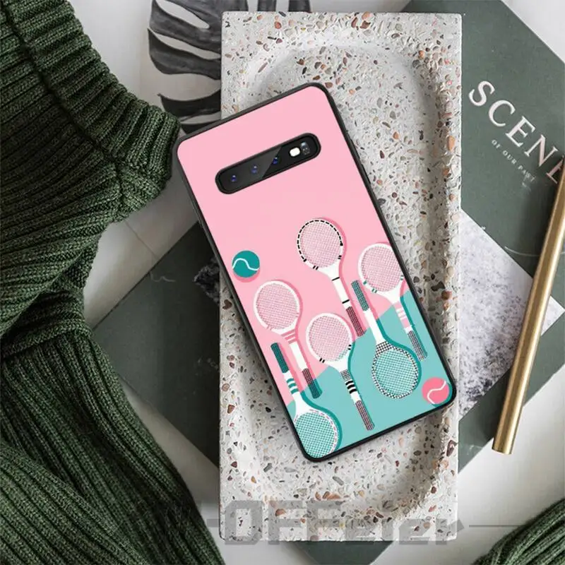 

Tennis Phone Black Case Back Shell For Samsung Galaxy A10 A20 A21 A30S A40 A50 A51 A70 A71 Note 8 9 10 Cases Cover