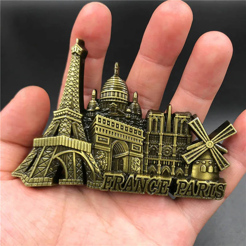 4 1 шт. США Египет Фама Австрия Испания Дубай Россия Шанхай Макао Металл 3D стерео холодильник магнит - Цвет: 4