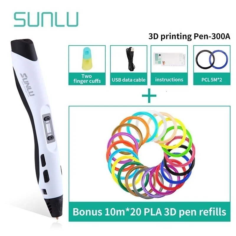 SL-300A 3D печать Ручка Поддержка PLA/ABS/PCL нити низкой температуры 3D Ручка коробка набор лучший подарок для детей