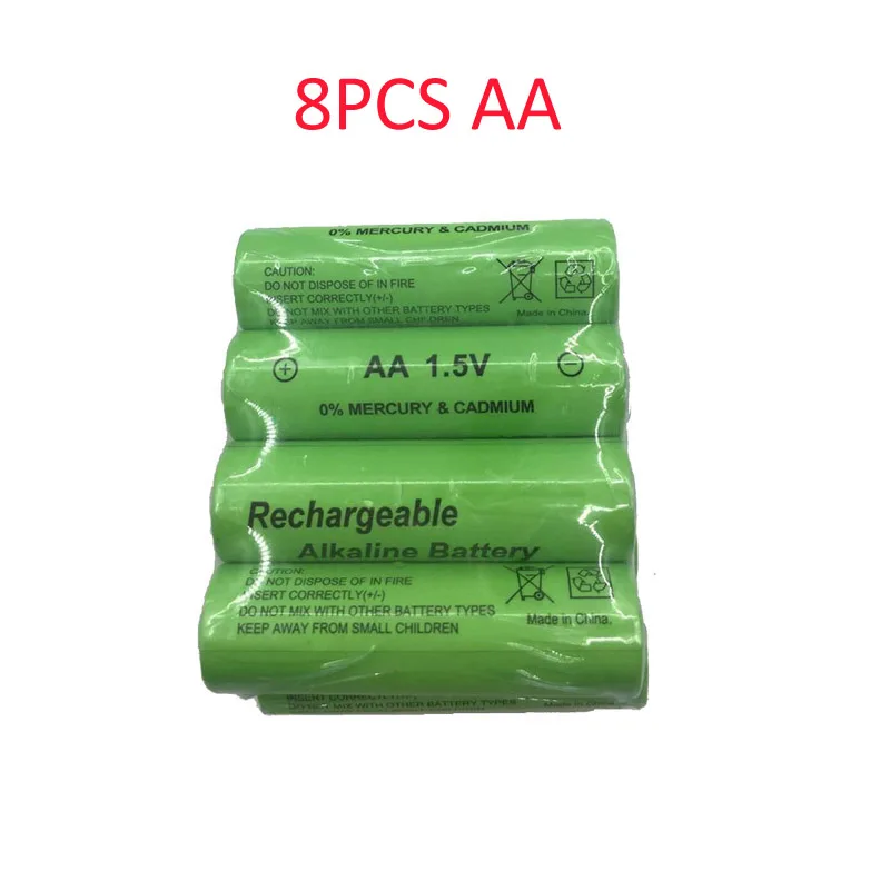 8AA Sorvess 1,5 V перезаряжаемая AA батарея AAA Щелочная 2000-3000mah для фонарь-игрушки часы MP3-плеер Замена Ni-MH батареи - Цвет: 8AA