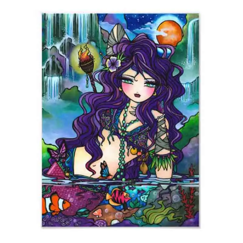 5D diy Алмазная вышивка Цыганский пират Русалка тропическая фантазия искусство