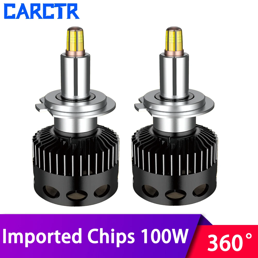 CARCTR светодиодный автомобилей головной светильник лампы H7 H11 H8 H3 D1S D2S D3S D4S 360
