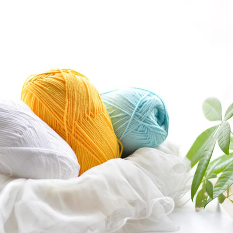 1 шт. = 50 г вязаная крючком пряжа из молочного хлопка мягкая теплая детская для