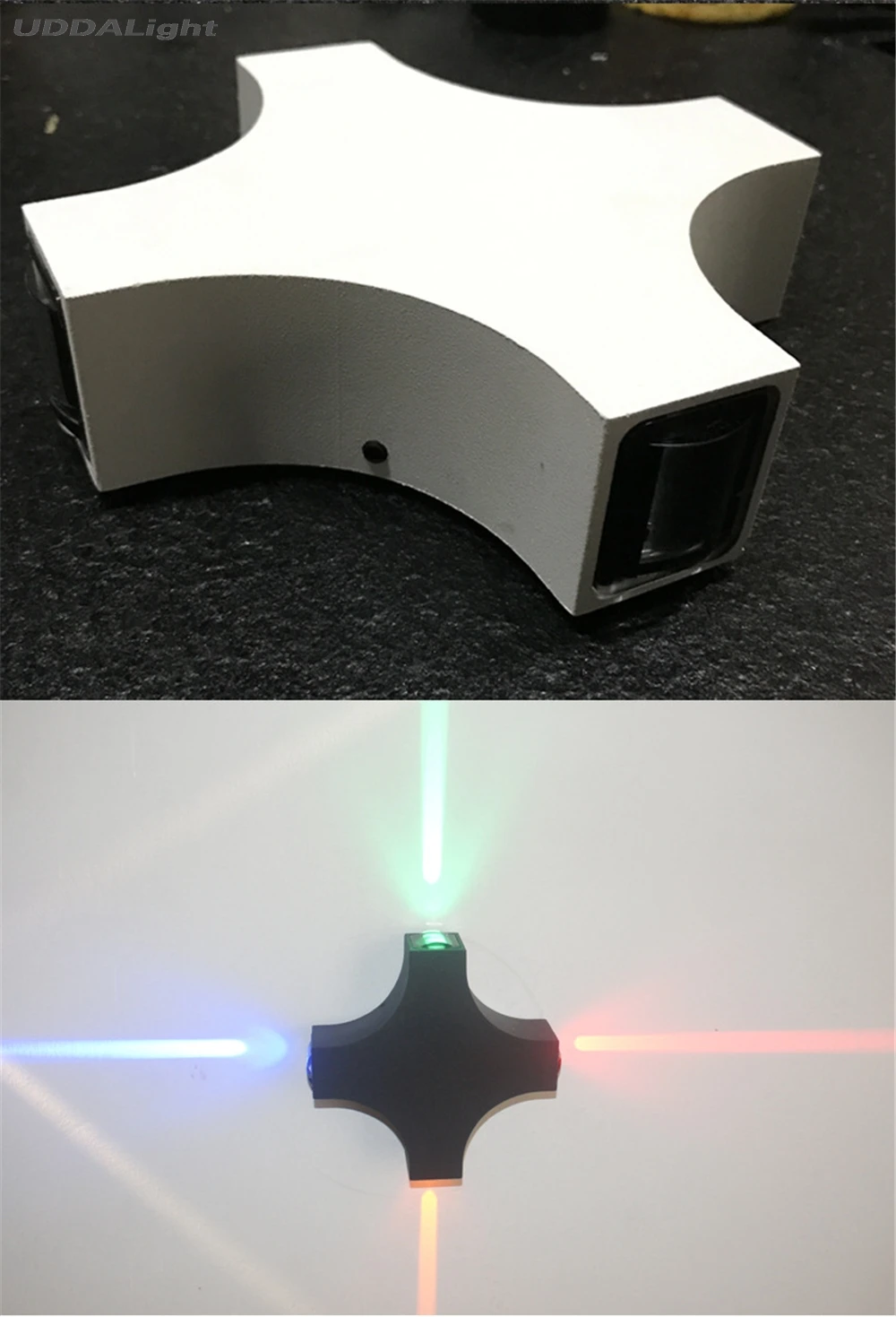 Крест водонепроницаемый настенный светильник для улицы 12 Вт Cree черный белый IP65