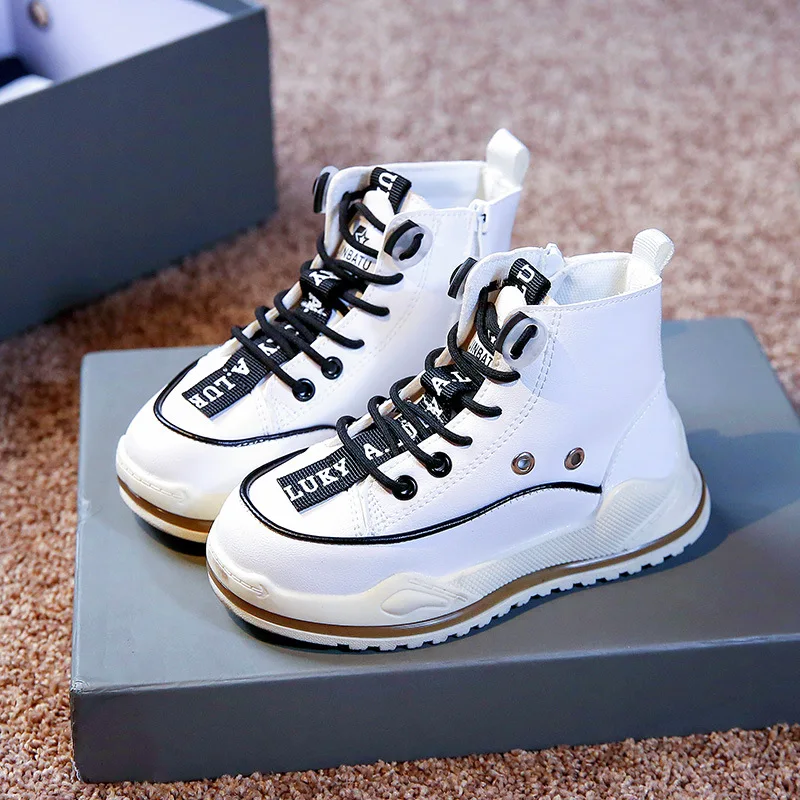 

Children's Martin Boots 2022 New Boys' Boots Girls' Single Boots Short Boots Two Cotton Plush High Top Cotton Shoes