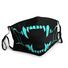 Неоновые Oni монстр маска с зубами моющиеся Для мужчин японских самураев, пластичный монтаж, демон Hannya лицевая маска против пыли защитный респиратор муфельная печь