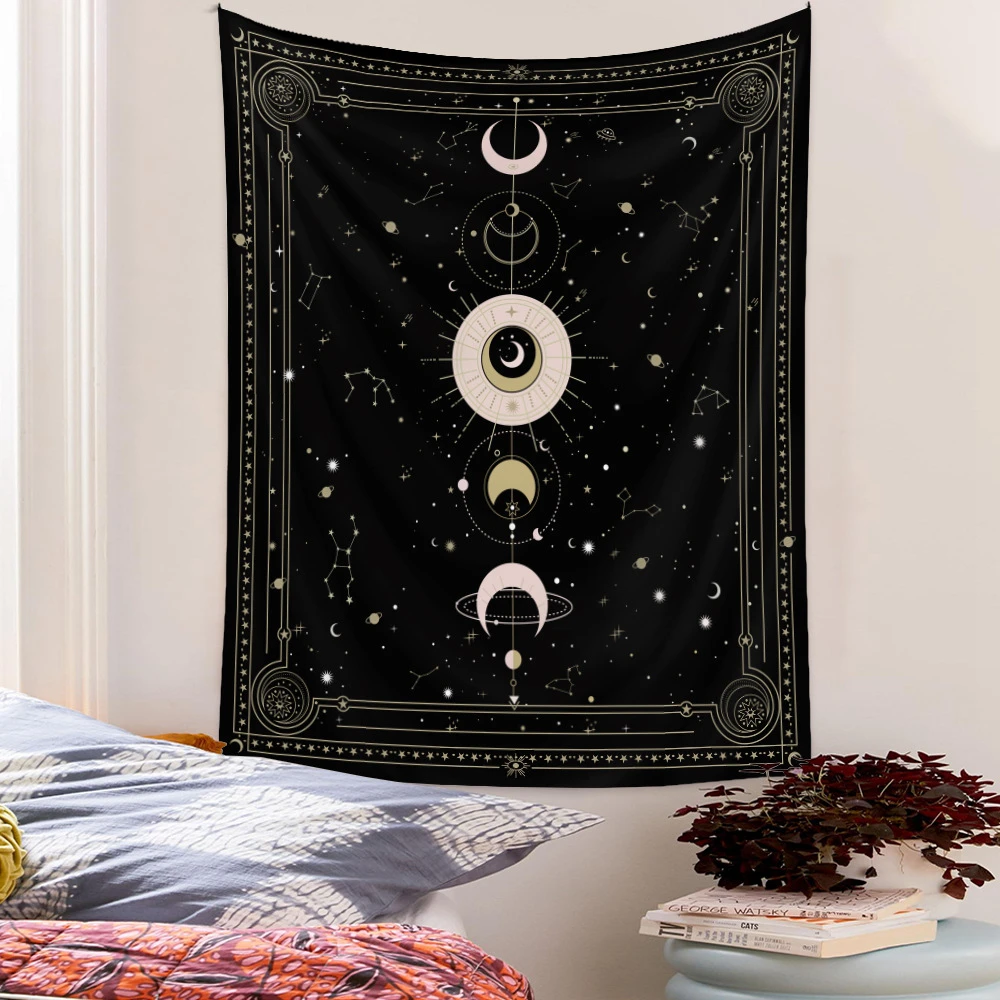 

Moon Phase Tapestry Moon Tapestry Wall Art Bohemian Tapestries Wall Hanging for Room