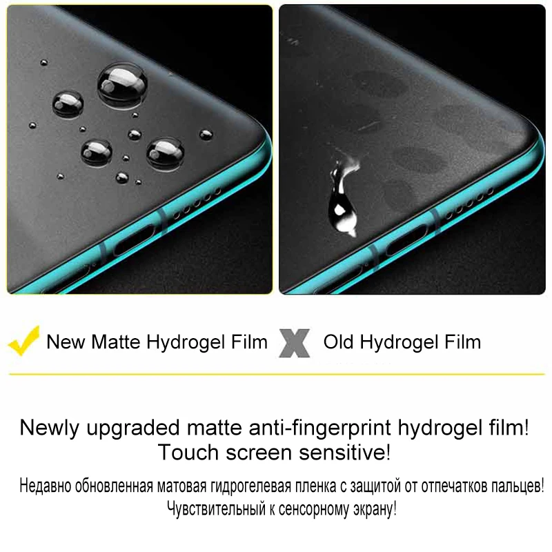 3 шт. матовая Гидрогелевая пленка против отпечатков пальцев для Xiaomi Redmi Note 10 5G