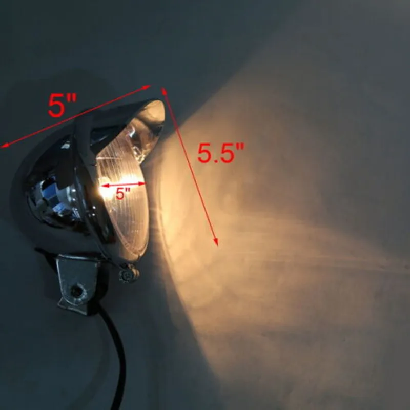 

Motorcycle 2Pcs Chrome Passing Fog Headlight Headlamp For Harley Road King Custom Classic