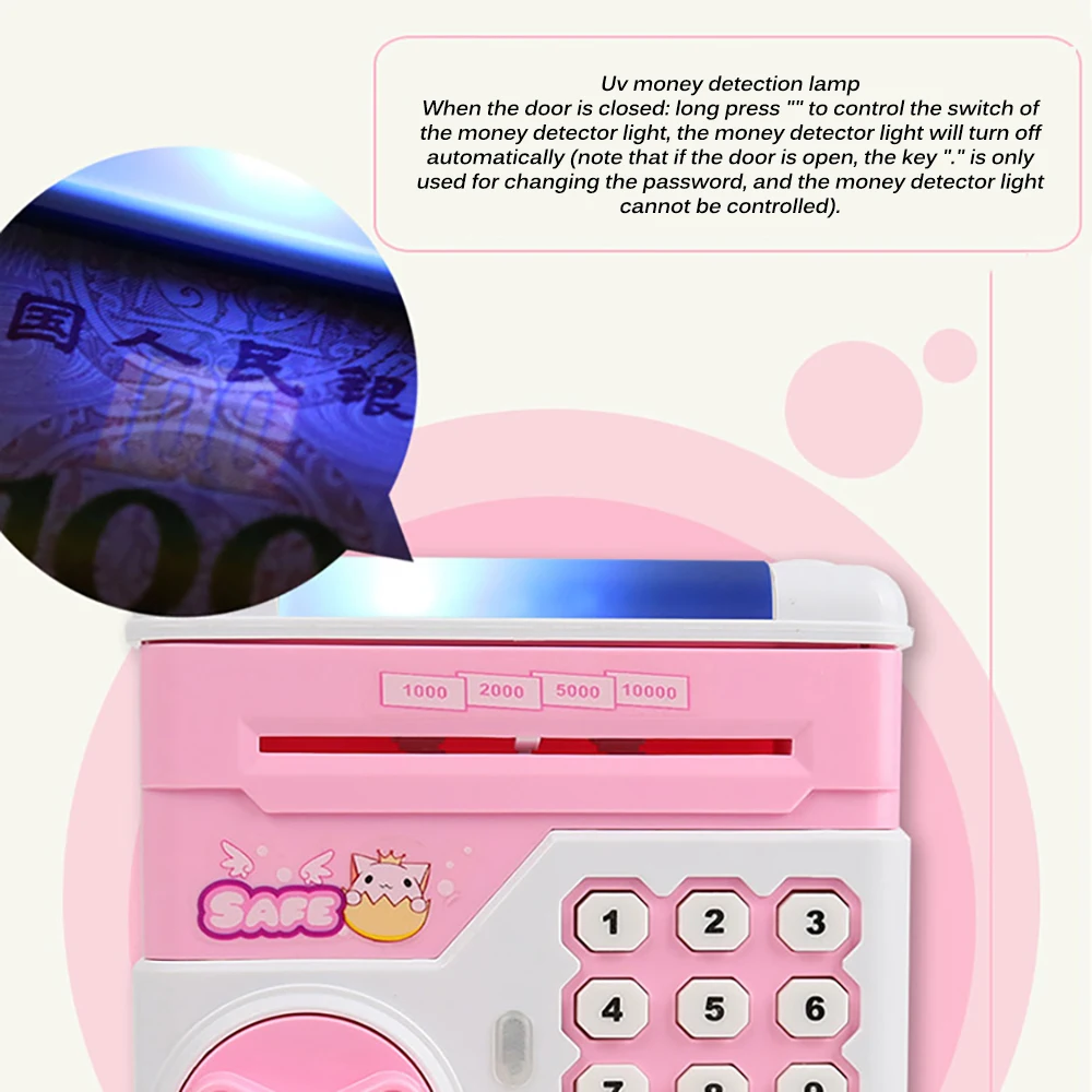 

Piggy Bank For Adults Money Box Automatic Piggy Bank For Paper Money Cash Coin Can ATM Toy Birthday Gifts Banking Toys For Kids