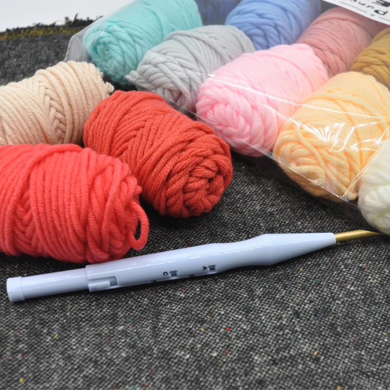 20 цветов DIY дырокол вышивальная пряжа мягкая молочная хлопчатобумажная набор