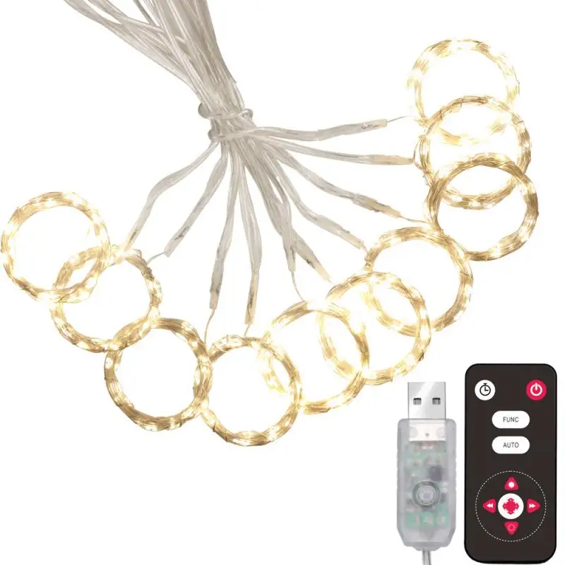 

Christmas Copper Wire Curtain Led Lights Outdoor Remote Control Usb String Light For Garland Holiday Fairy Wedding Party Decor
